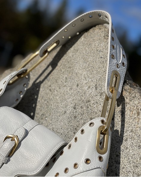 Kabelka dámská Jimmy Choo EYELET TULITA bílá